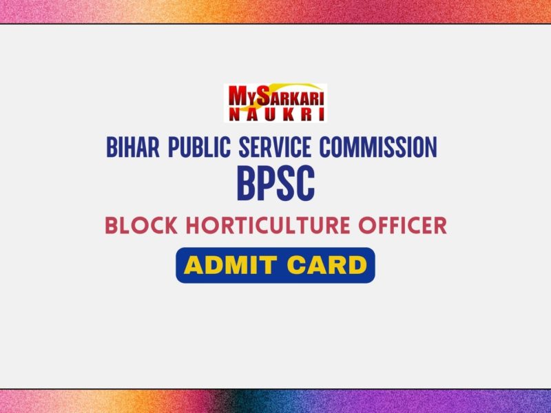 BPSC BHO Admit Card