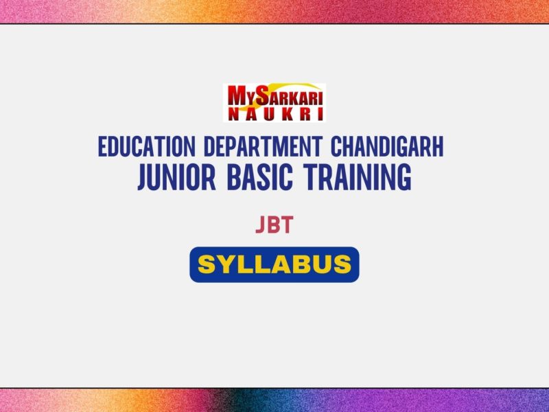Chandigarh JBT Syllabus