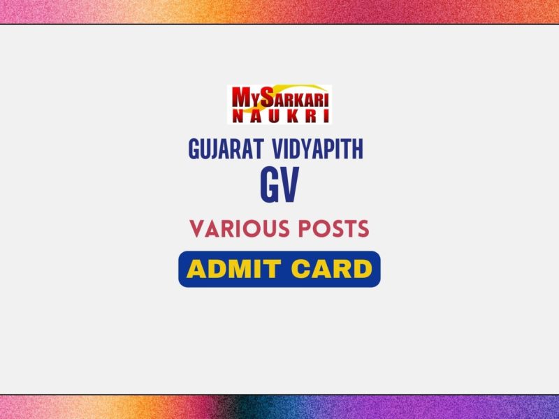 Gujarat Vidyapith Admit Card