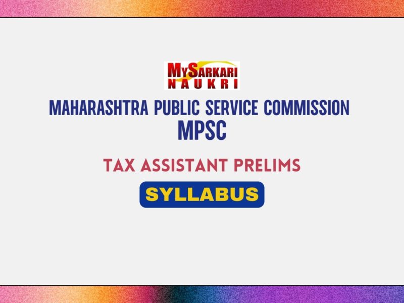 MPSC Tax Assistant Prelims Syllabus