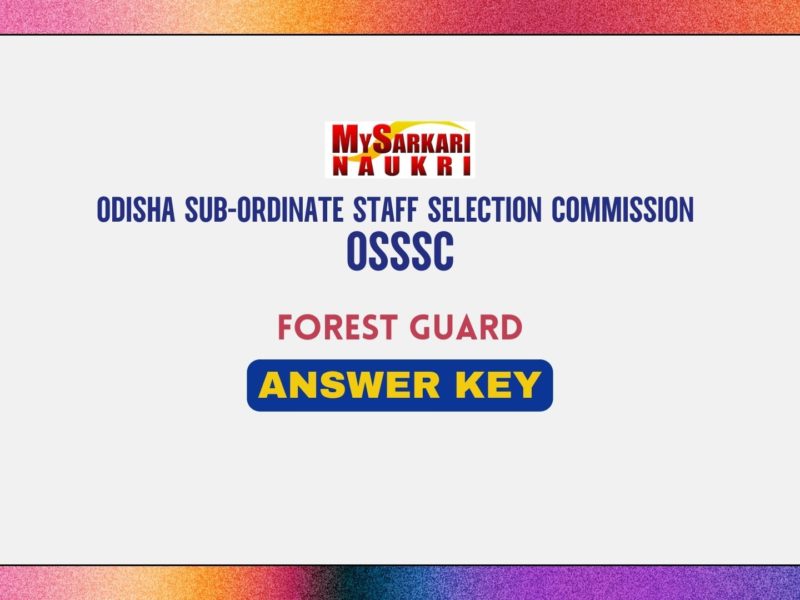OSSSC Forest Guard Answer Key