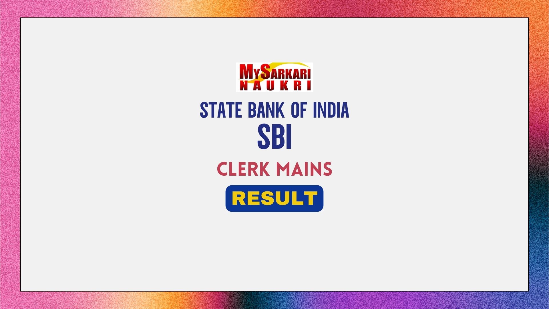 SBI Clerk Mains Result 2024 Cut Off Marks, Merit List