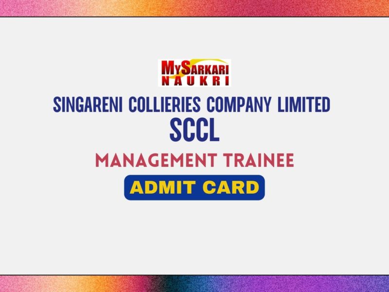SCCL Management Trainee Admit Card