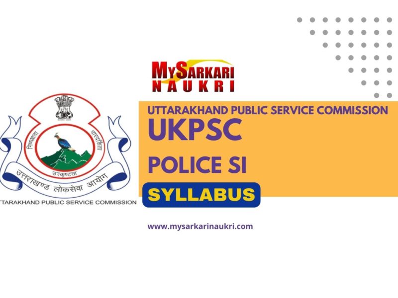 UKPSC Police SI Syllabus