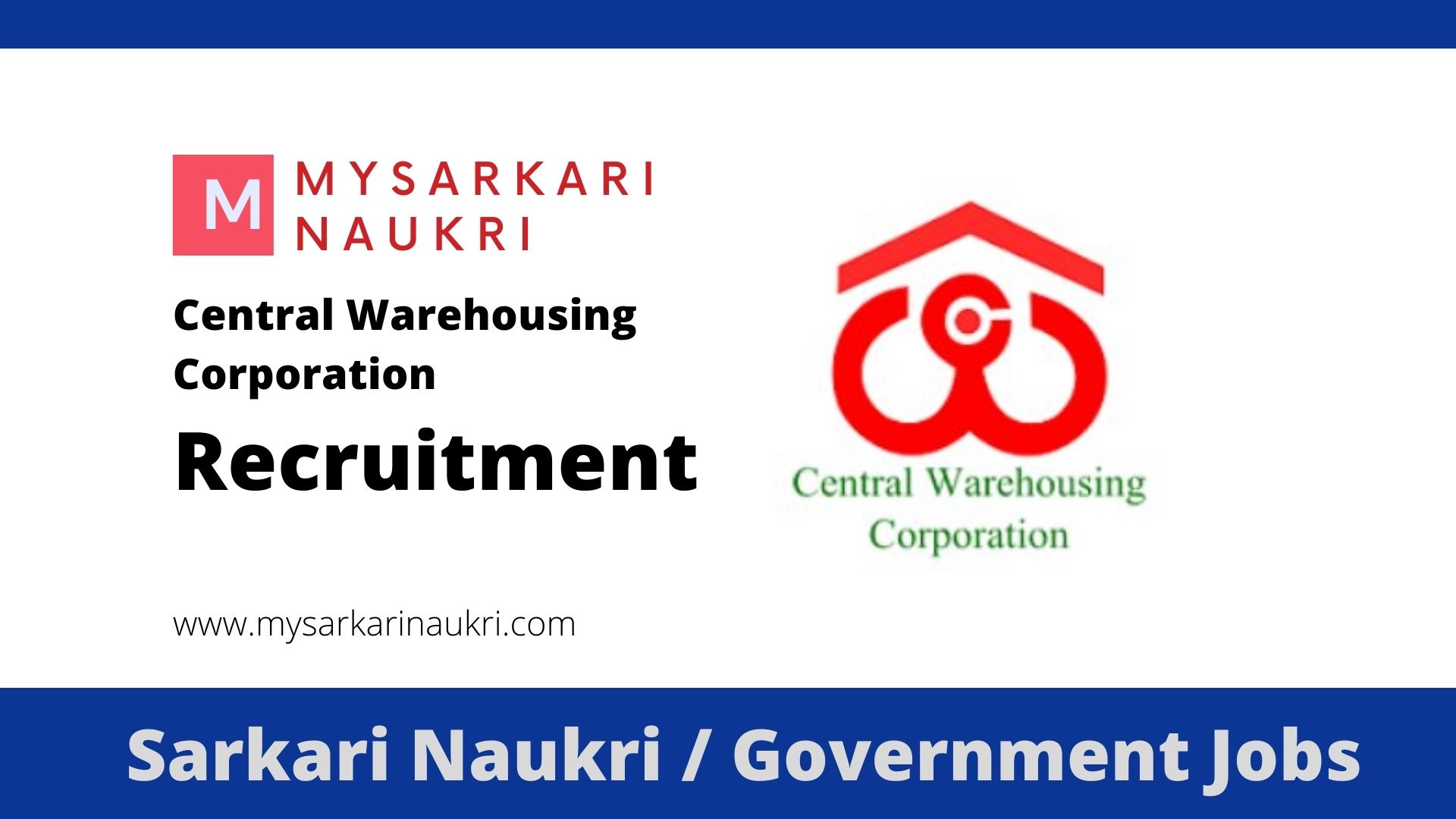 Central Warehousing Corporation Recruitment 2024 for 13 Young ...