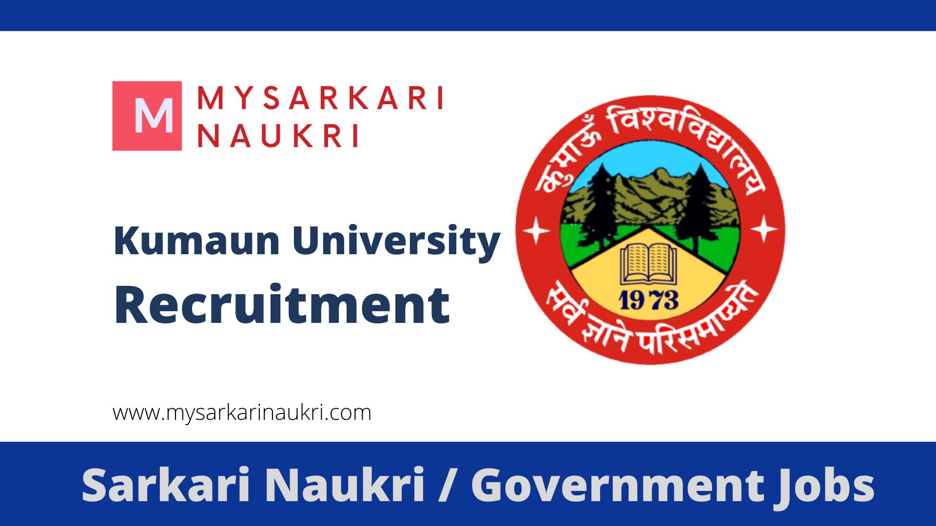 Kumaun University Recruitment 2023 for Research Assistant ...