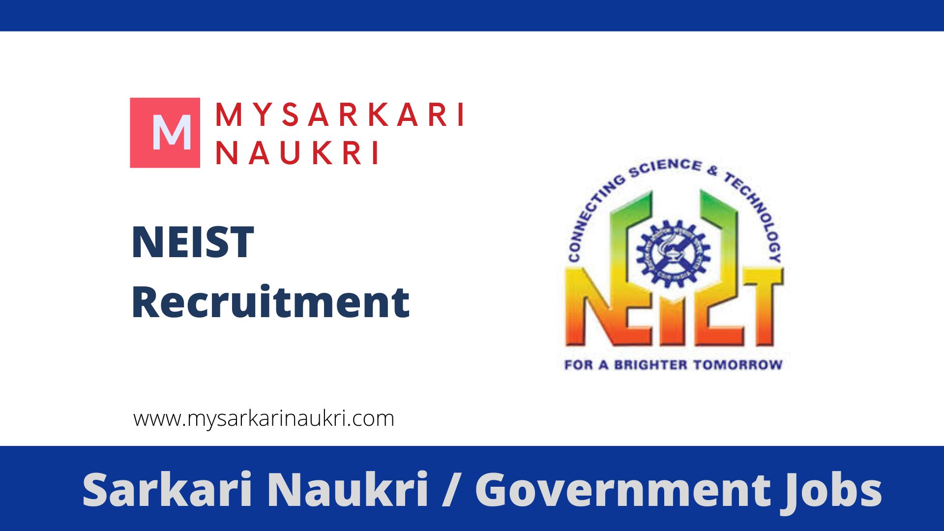 NEIST Recruitment 2024 neist.res.in Jobs