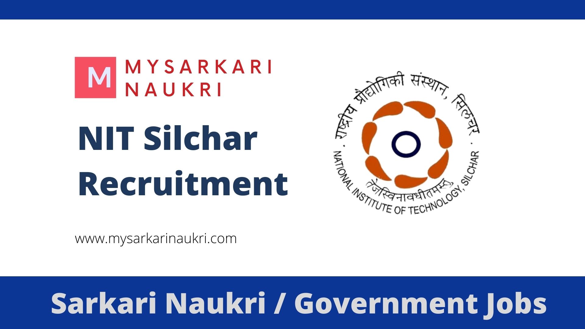 NIT Silchar Non-Teaching Recruitment 2023 – 109 Vacancy