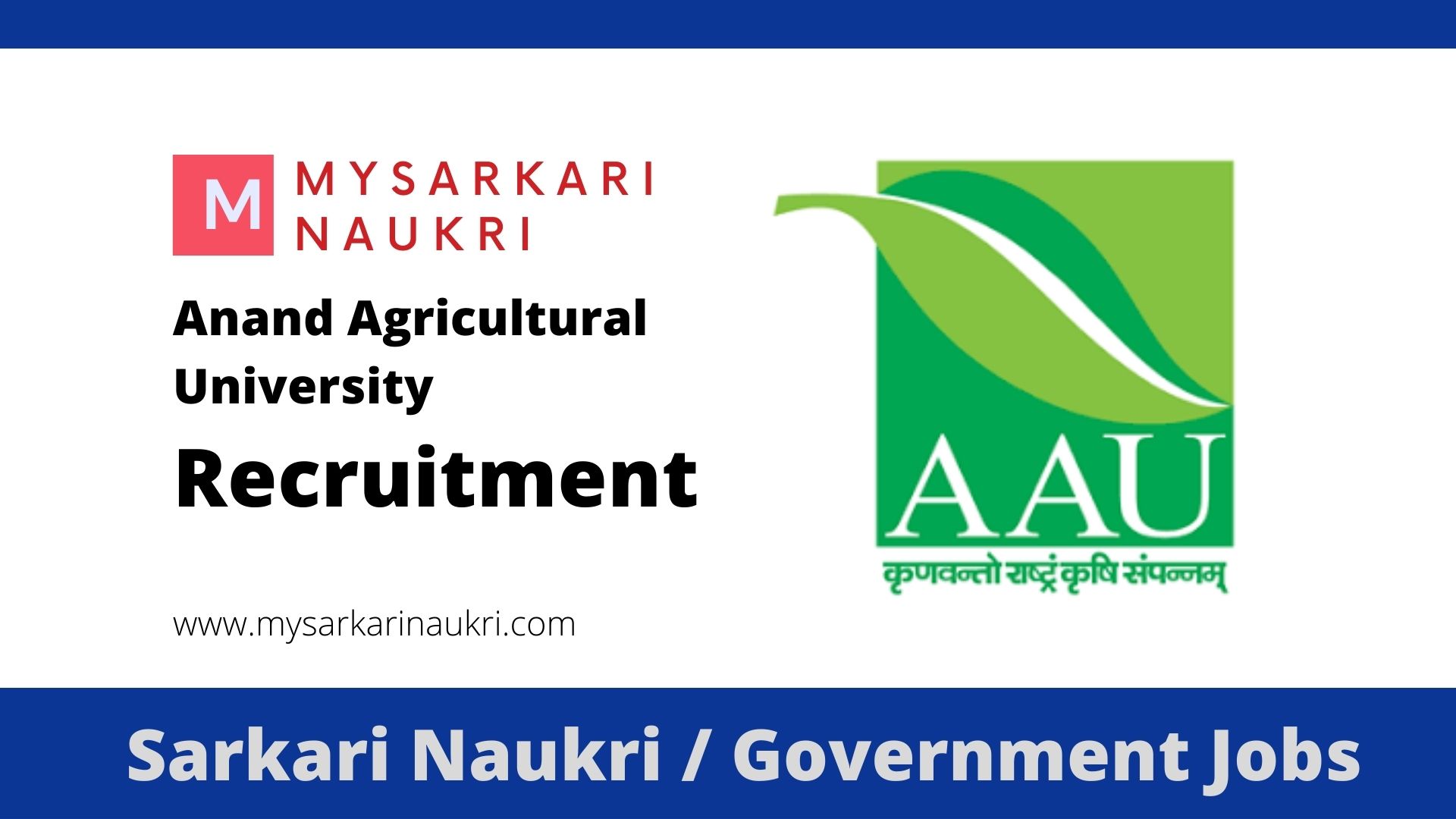 Anand Agricultural University Recruitment 2025 For 180 Various Teaching ...