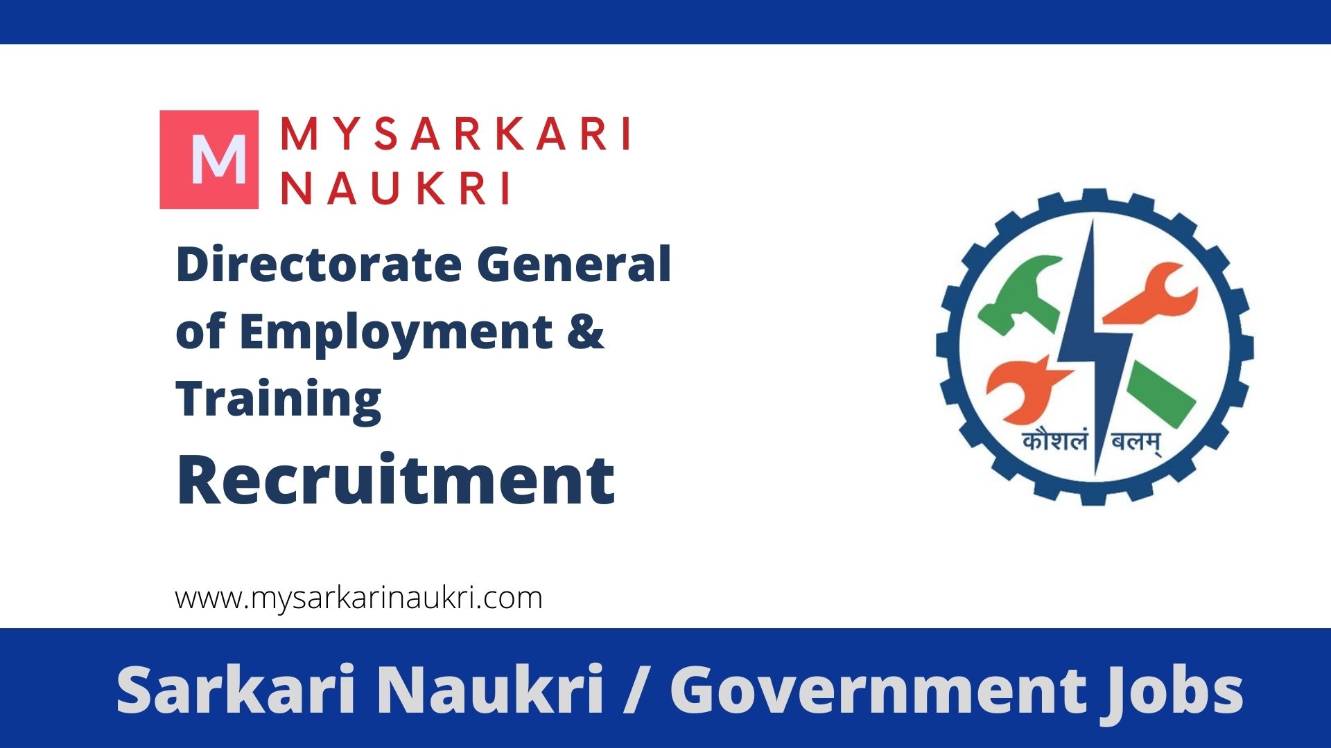 DGET Recruitment 2024 dget.nic.in Jobs