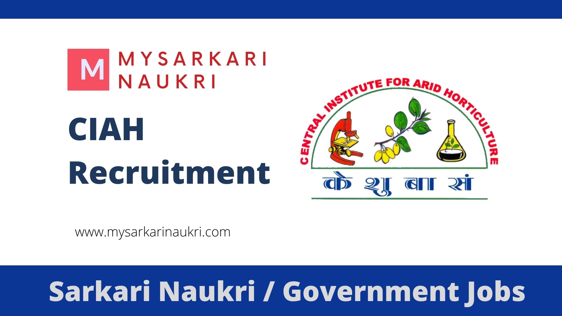 CIAH Recruitment 2023 ciah.icar.gov.in Jobs