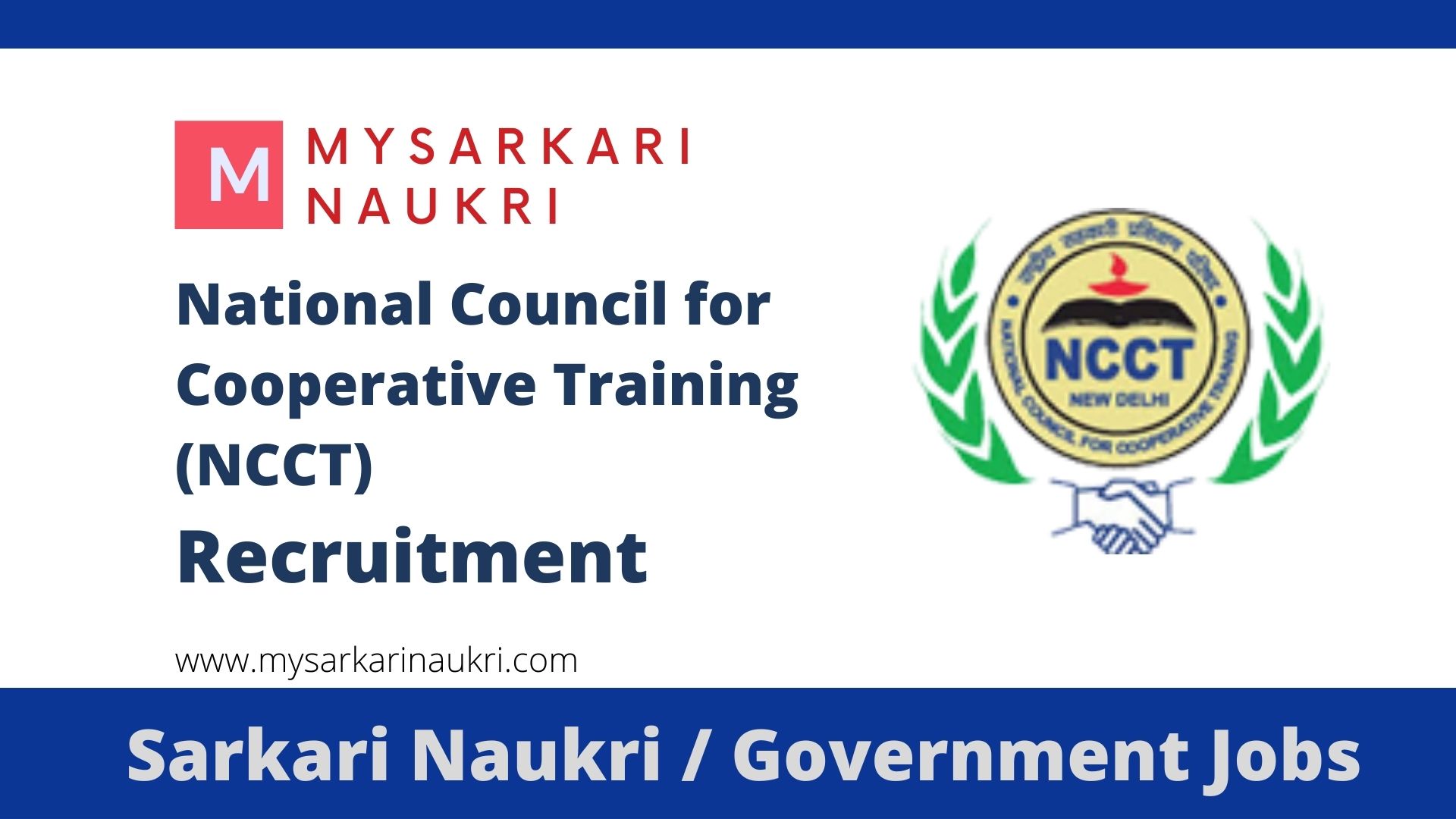 NCCT Recruitment 2024 ncct.ac.in Jobs