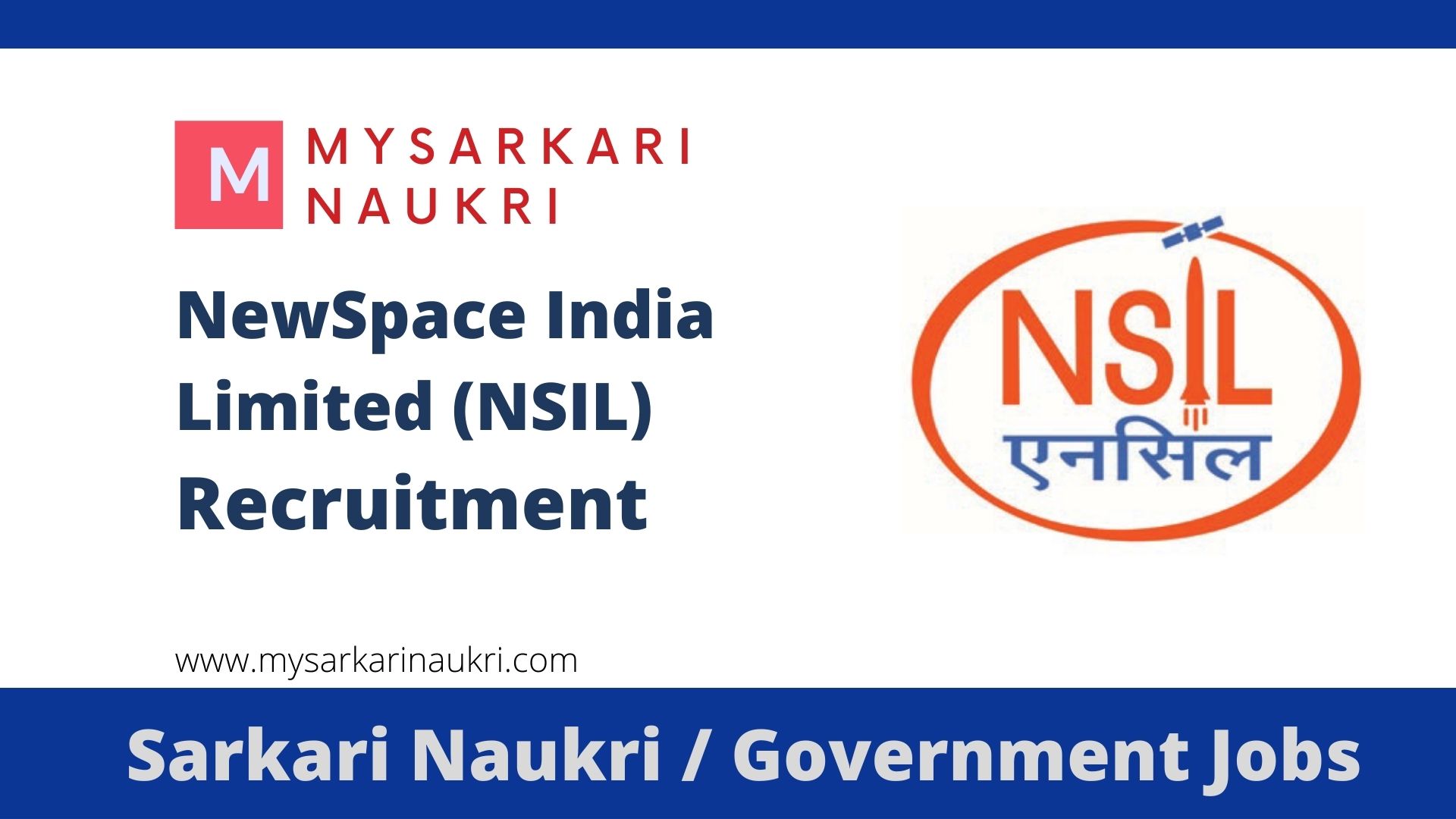 NSIL Recruitment 2022 nsilindia.co.in NewSpace India Jobs