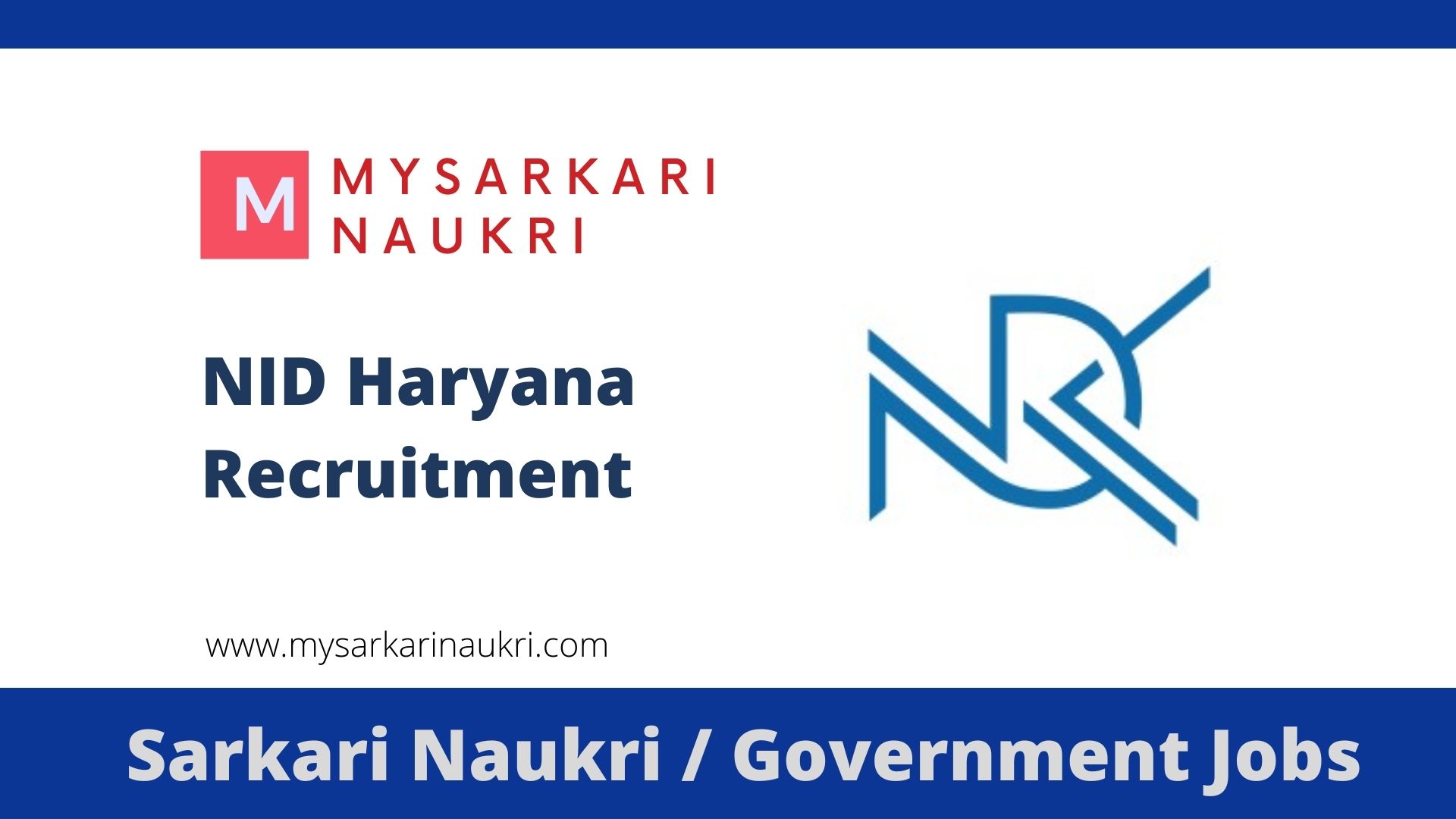 NID Haryana Recruitment 2024 For Faculty Positions - MySarkariNaukri.com