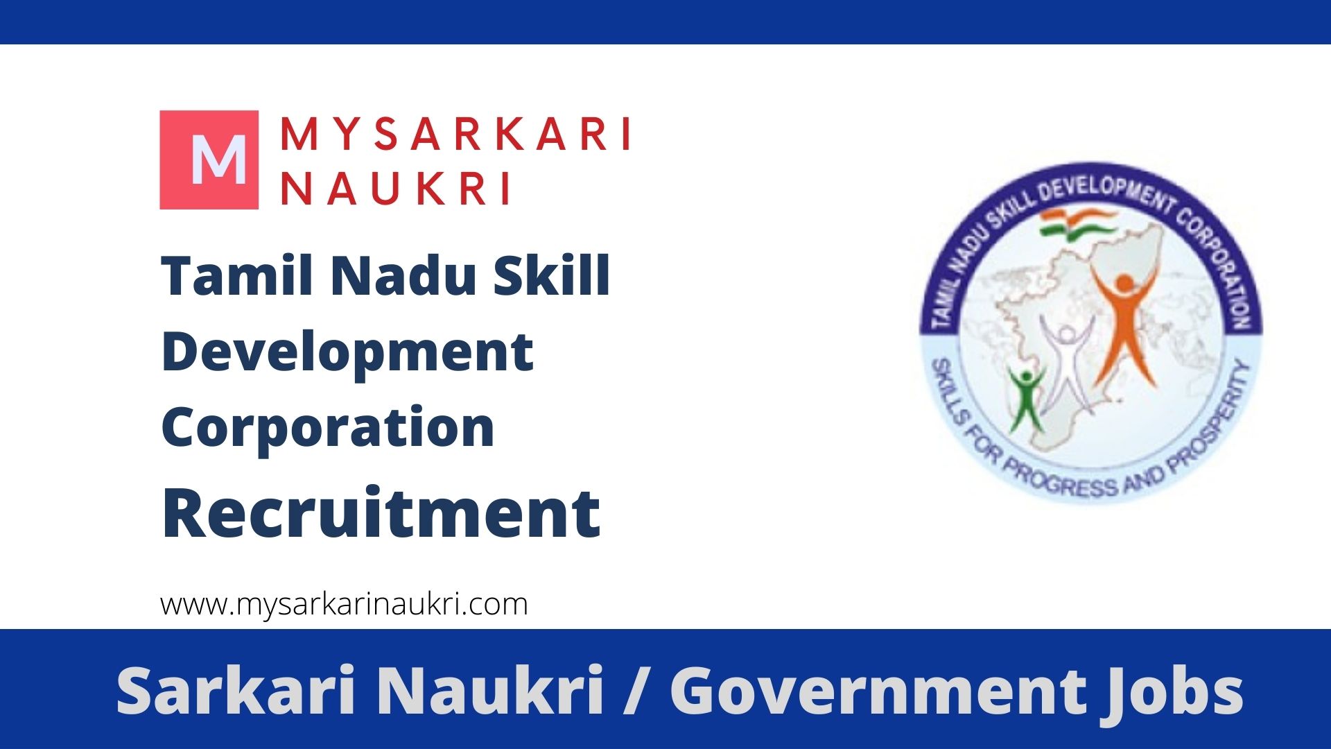 TNSDC Recruitment 2024 Tamil Nadu Skill Development Corporation Jobs